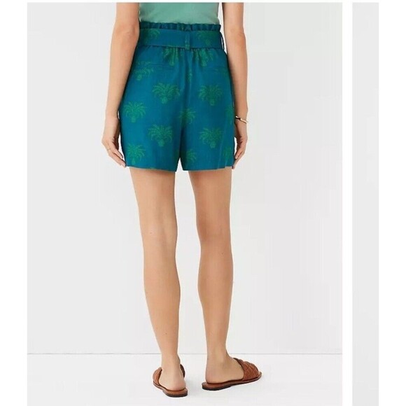 Ann Taylor The Pineapple Belted Paperbag Short Size Small High Waist - Picture 2 of 9